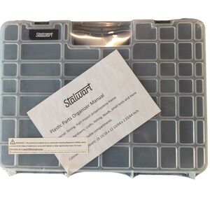 New Stalwart Storage Container Parts Organizer Black Gray Crafts Beads Tools